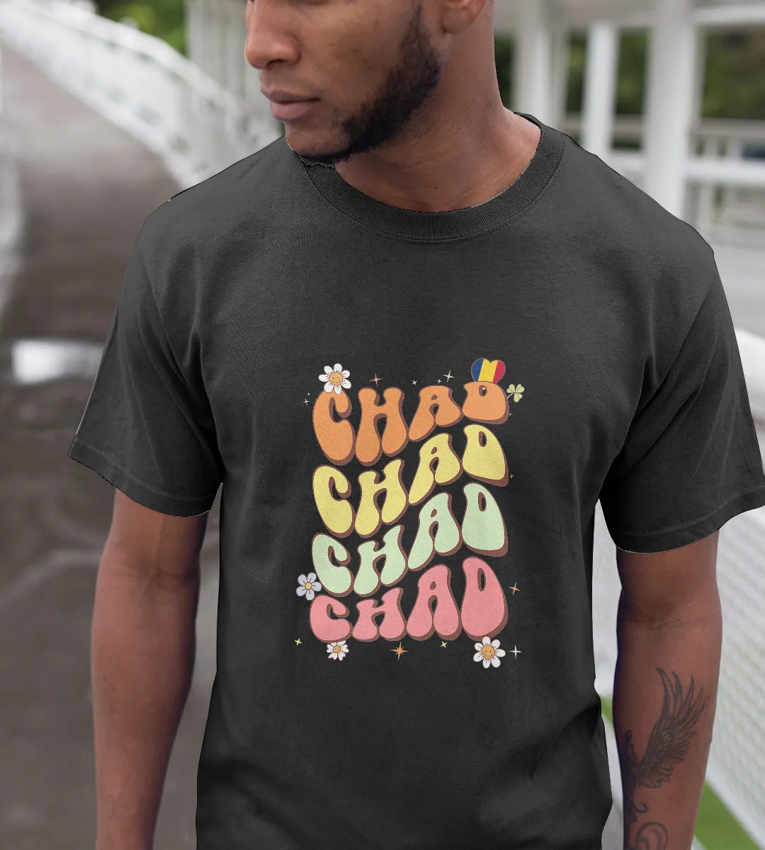 1sttheworld T-Shirt - Chad Beautiful Colorful T-Shirt Black A35