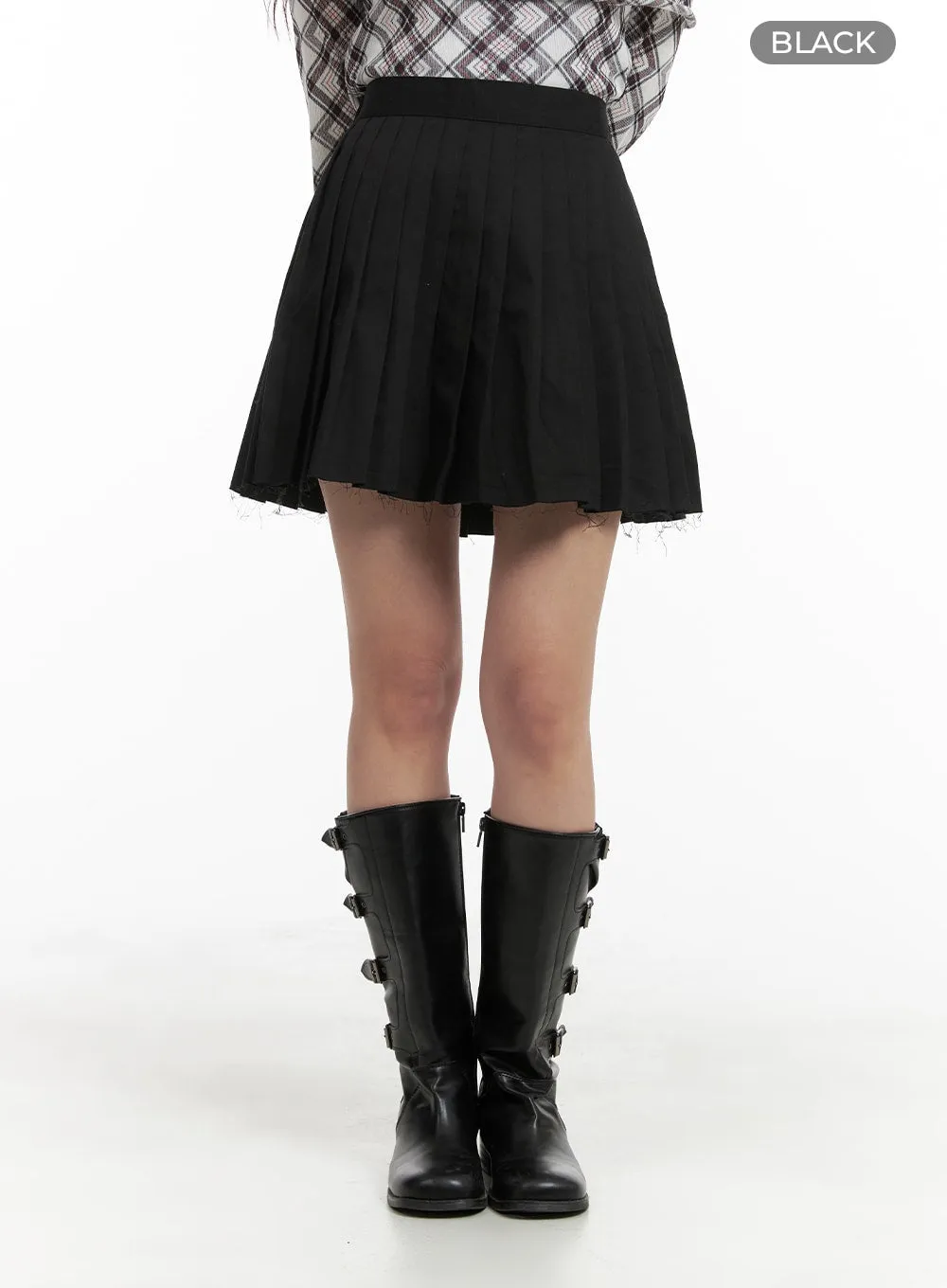 A-Line Pleated Mini Skirt OM422