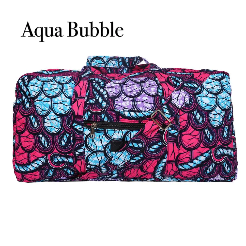 African Print Large Duffle Bag