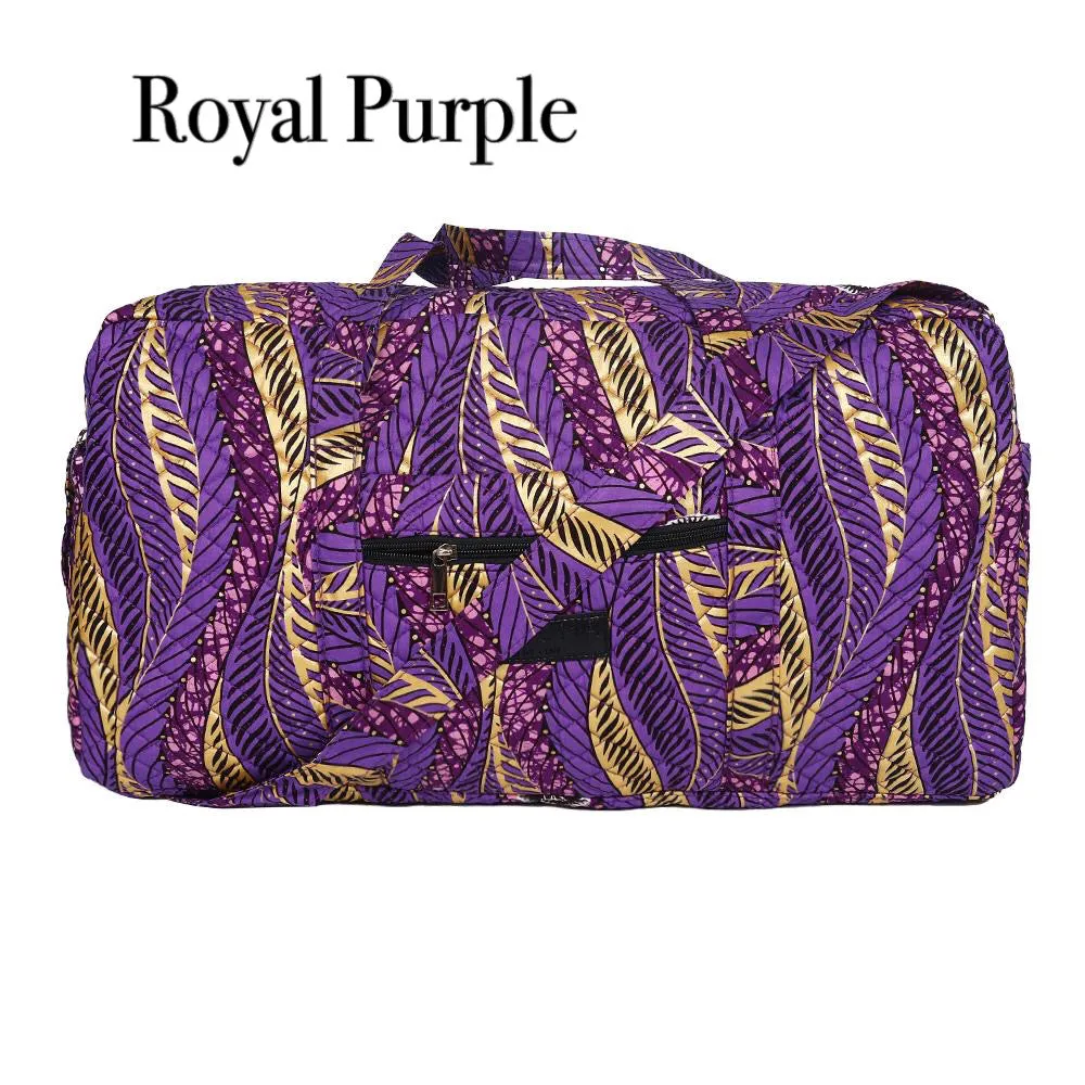 African Print Large Duffle Bag