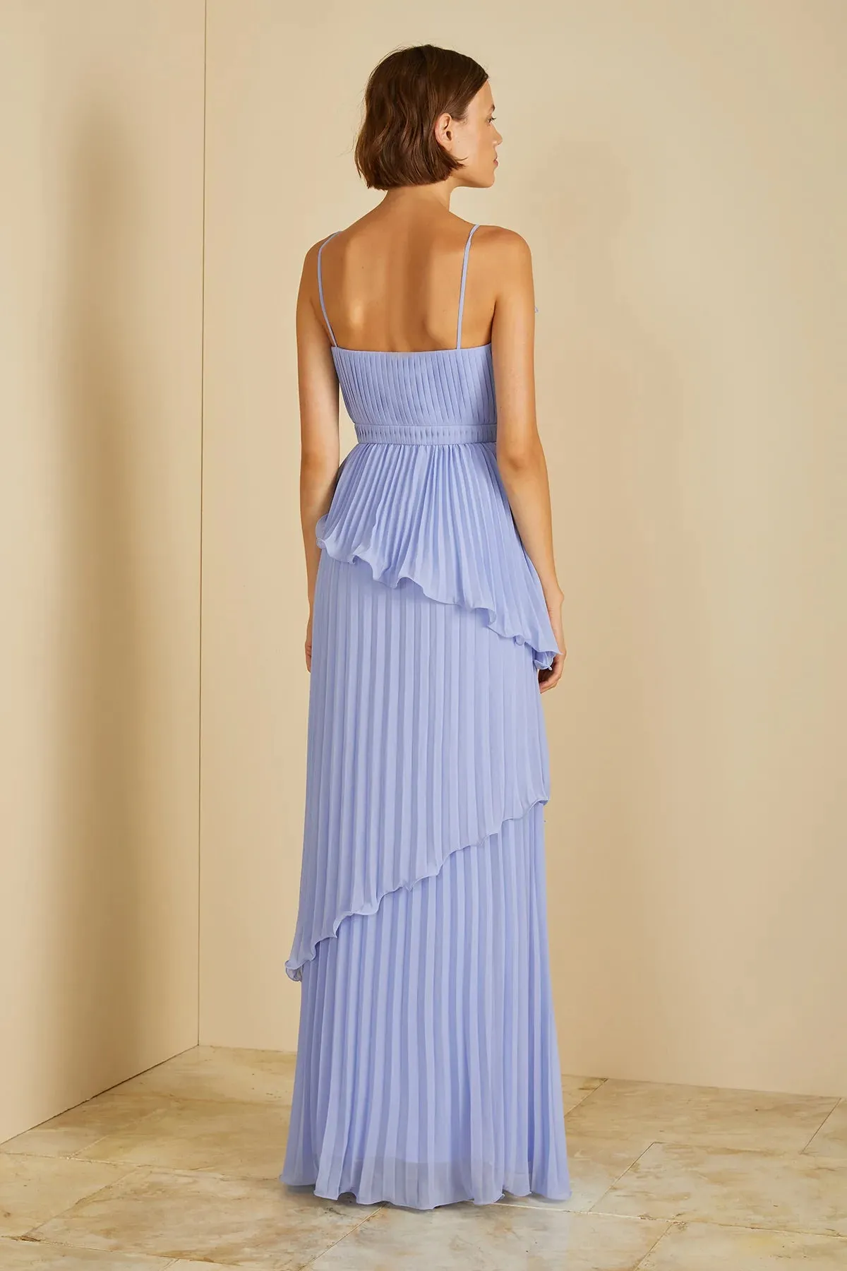 AMUR Cassey Pleated Gown