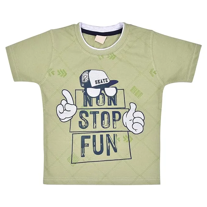 Baby Boys Casual Printed T-shirt and Shorts Clothing Set