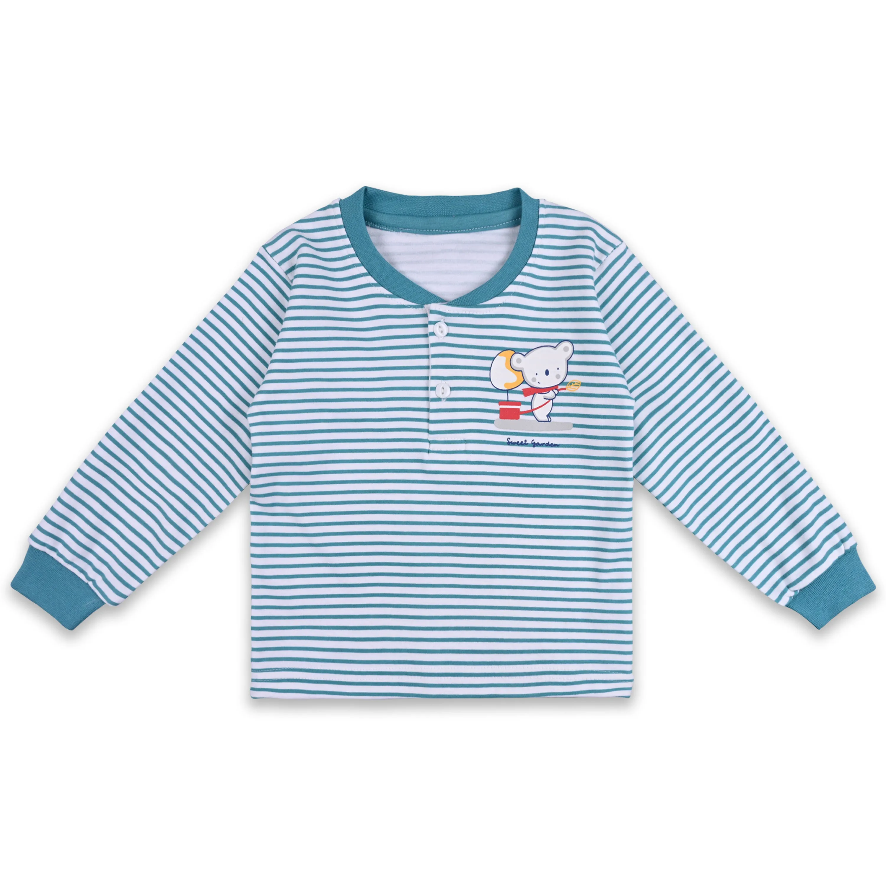 Baby Boys T-Shirt With A Printed Deign And Solid Pant