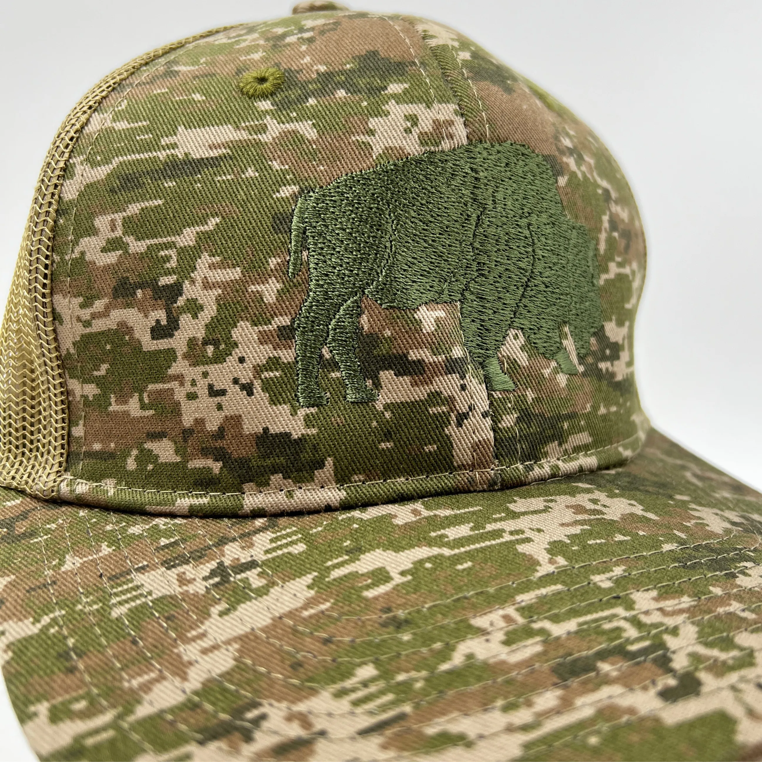 BFLO Green & Brown Digital Camo Mesh Snapback