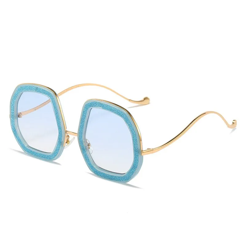 Big Frame Crystal Sun Glasses Women Cooling Designer Women Luxury Shades Lunette De Soleil Femme Googles Sunglasses Women 2022