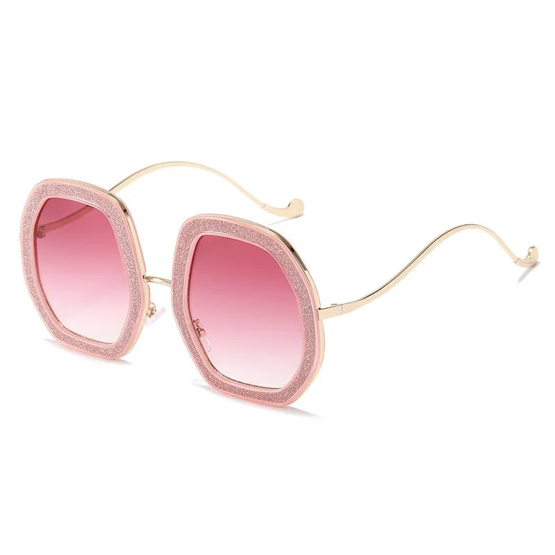 Big Frame Crystal Sun Glasses Women Cooling Designer Women Luxury Shades Lunette De Soleil Femme Googles Sunglasses Women 2022