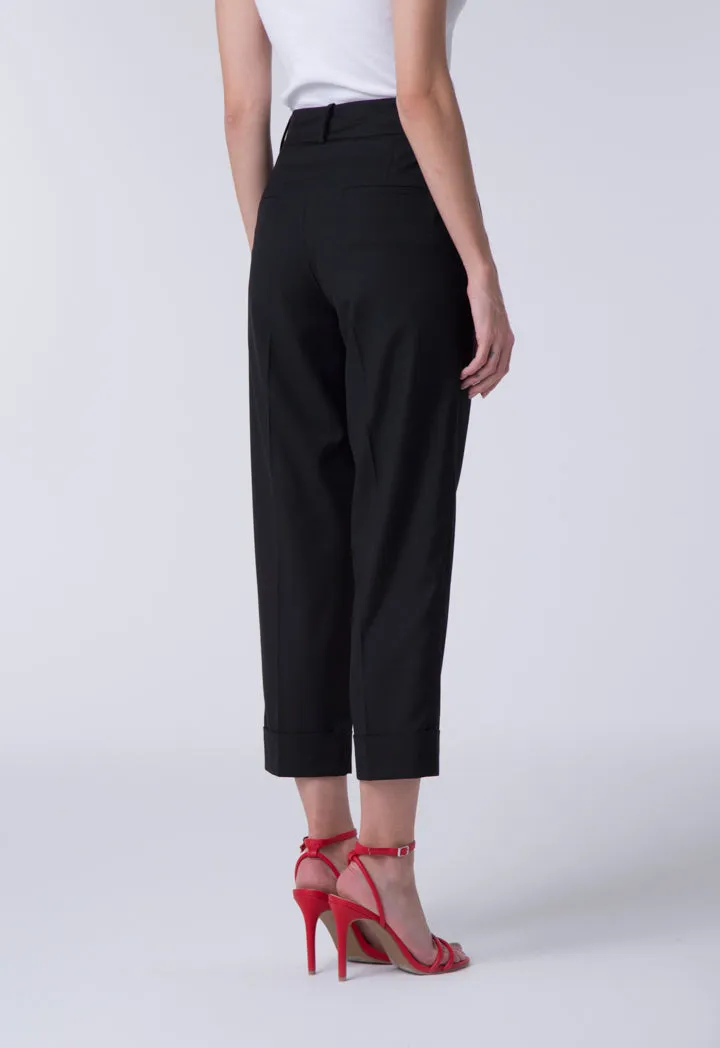 Black Straight Cut Trouser