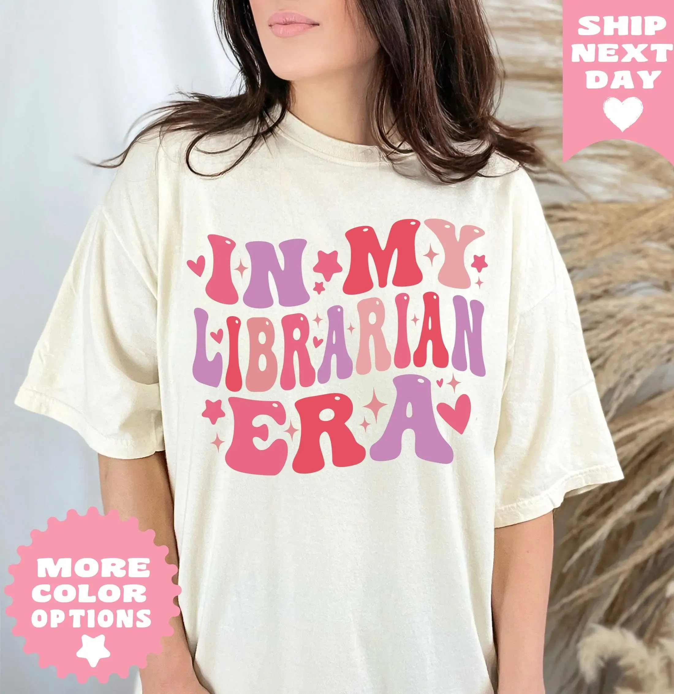 Book Shirt | In My Librarian Era Shirt | Librarian Gift | School Librarian Tee | Colorful Librarian Shirt | Custom Librarian Shirt