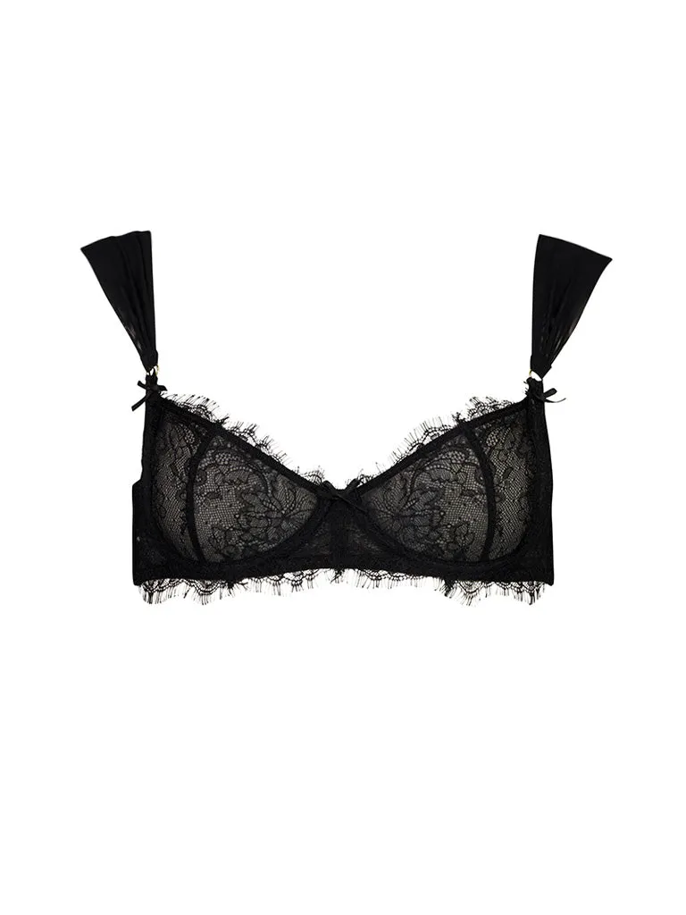 Brooke Lace Balconette Bra Black