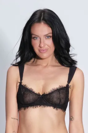 Brooke Lace Balconette Bra Black