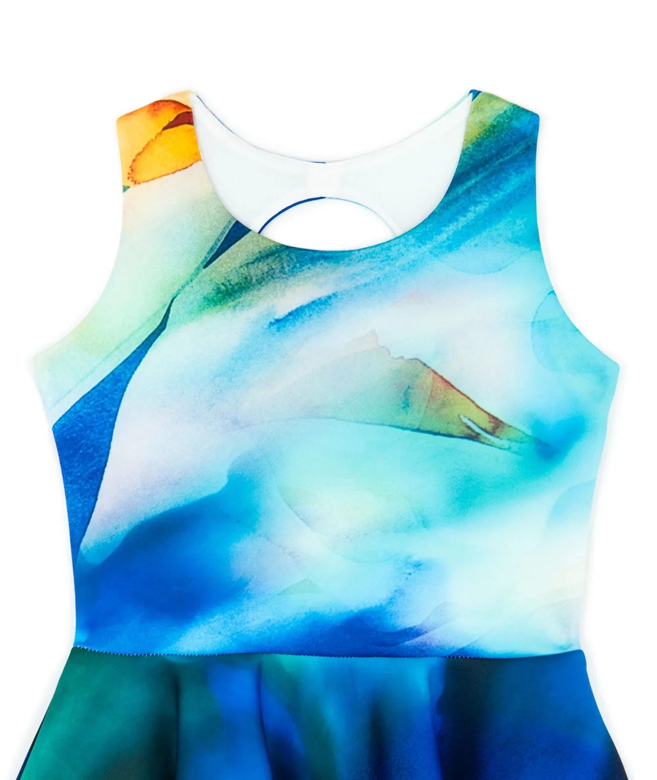 By Debra Girls Water Color Scuba Dress