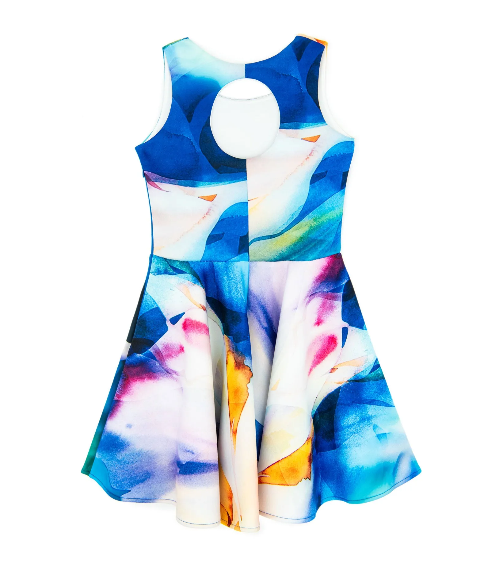 By Debra Girls Water Color Scuba Dress