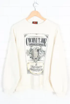 Coconut Joe Clothing Co. Bird Design Cream Sweatshirt - Made in Canada (XXL)