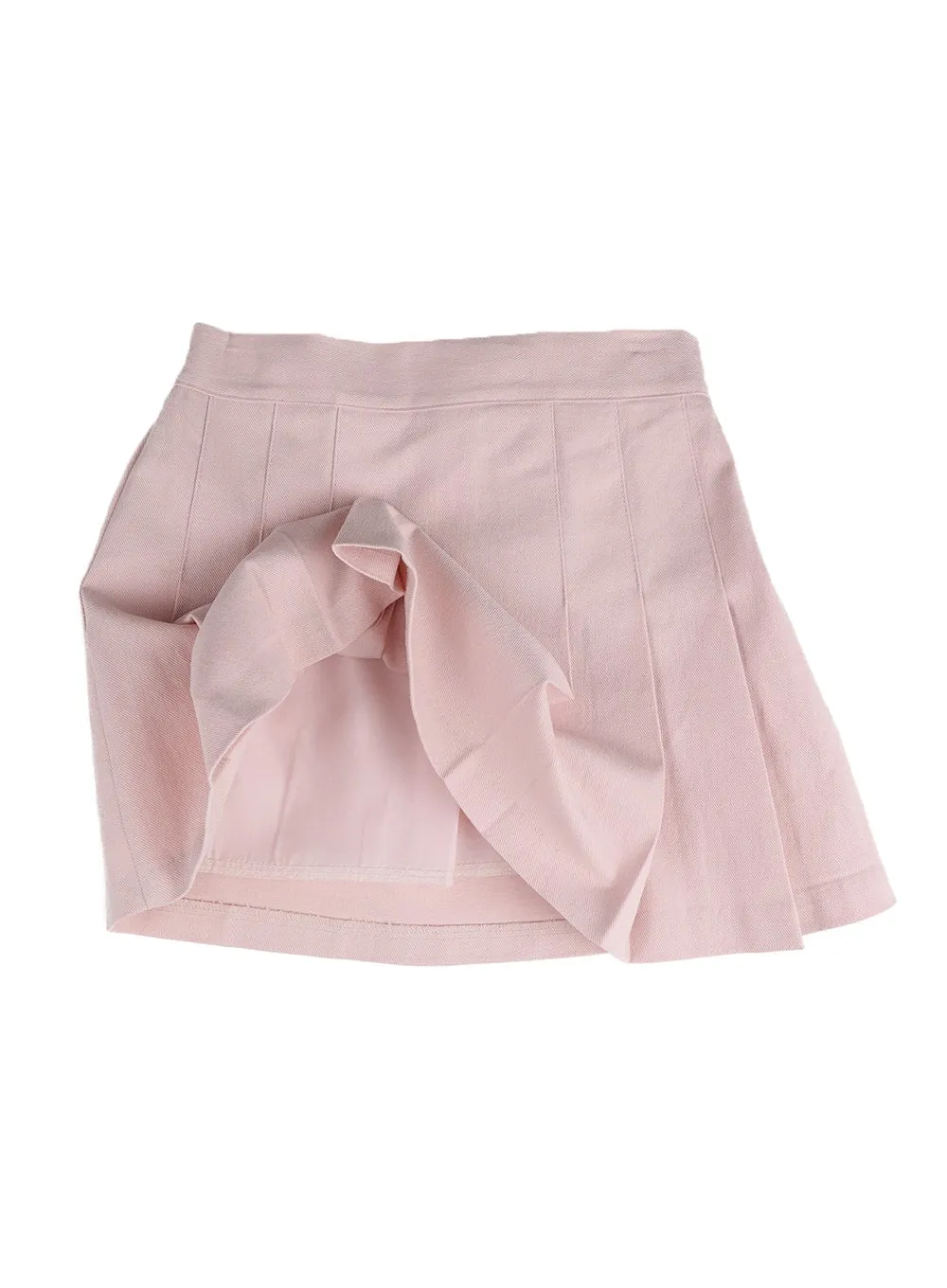 Cotton Pleated Mini Skirt IM406