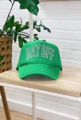 Day Off Trucker Hat in Green