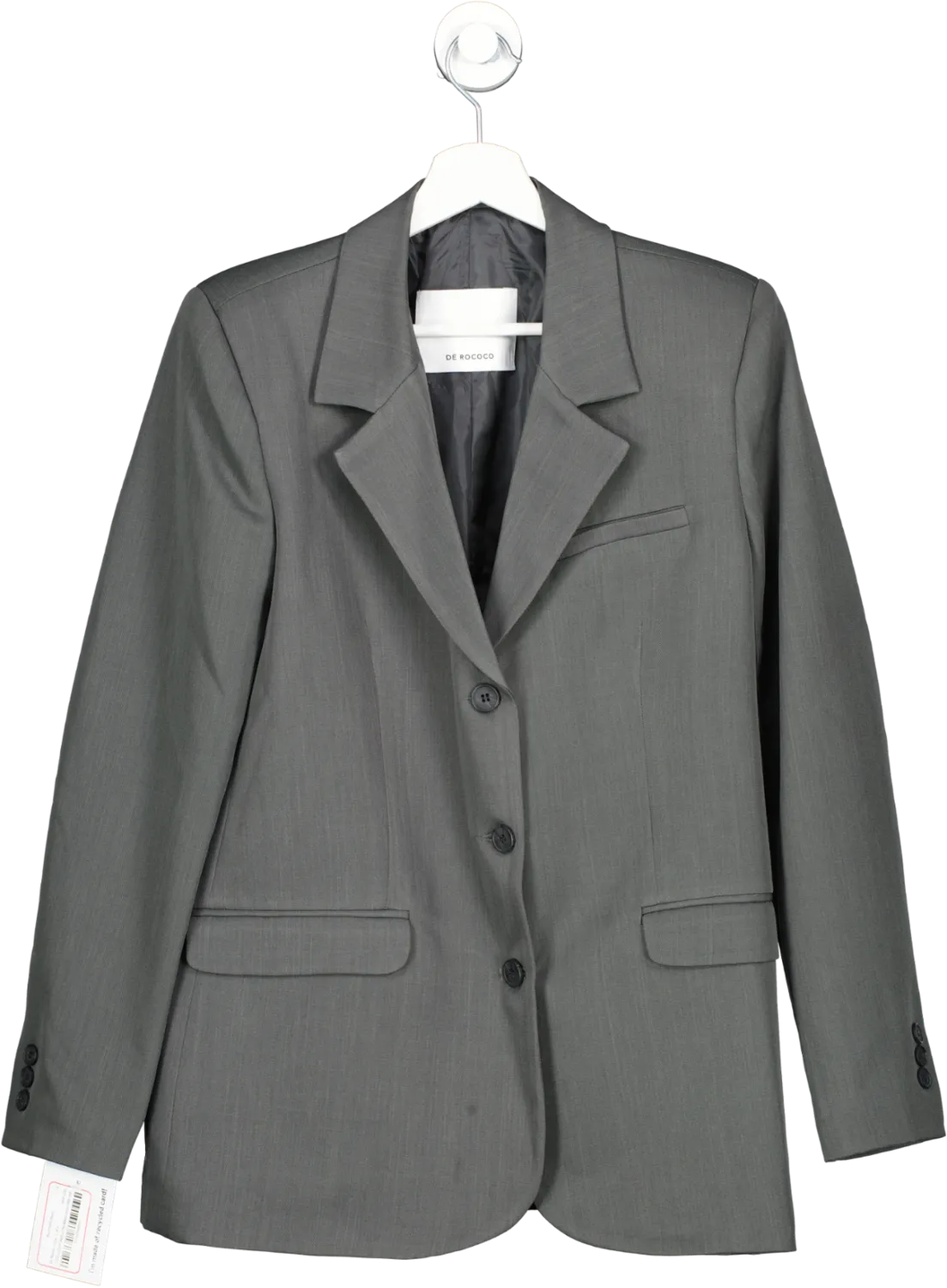 De Rococo Grey Boxy Daddy Blazer UK S