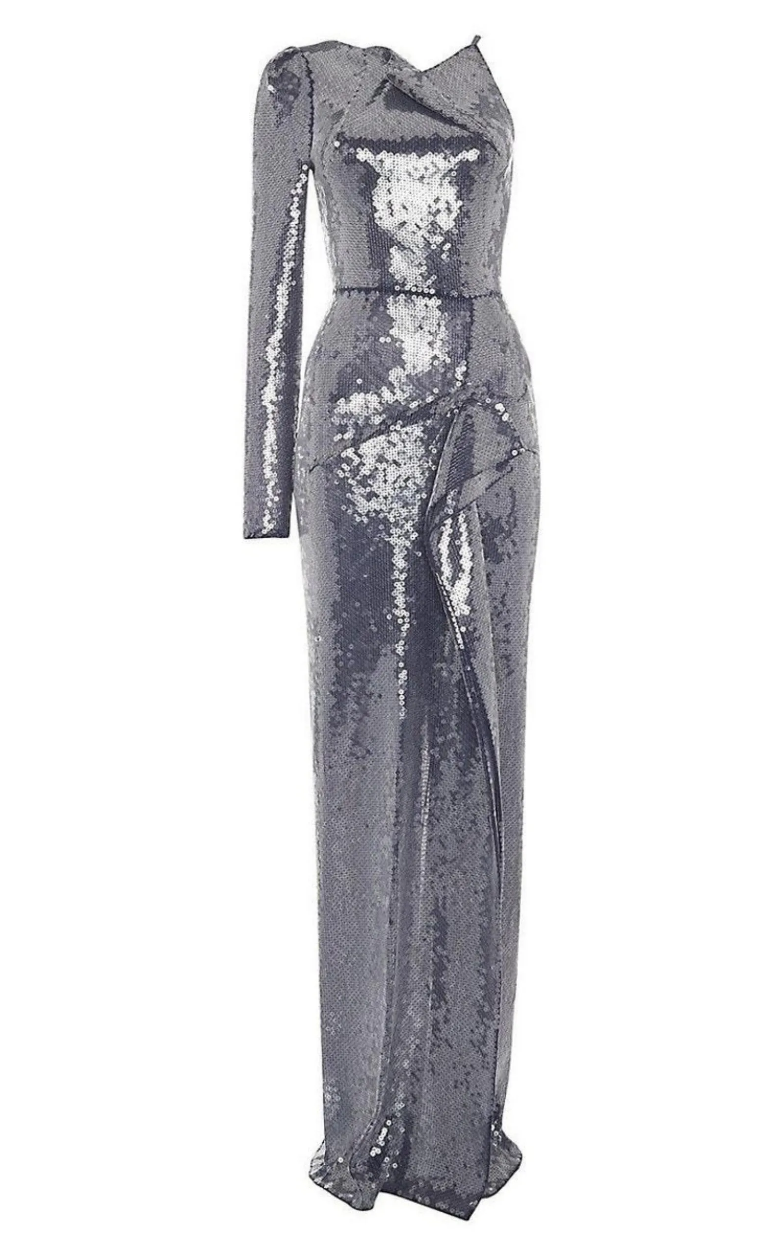 Delamere One-Shoulder Sequin Gown