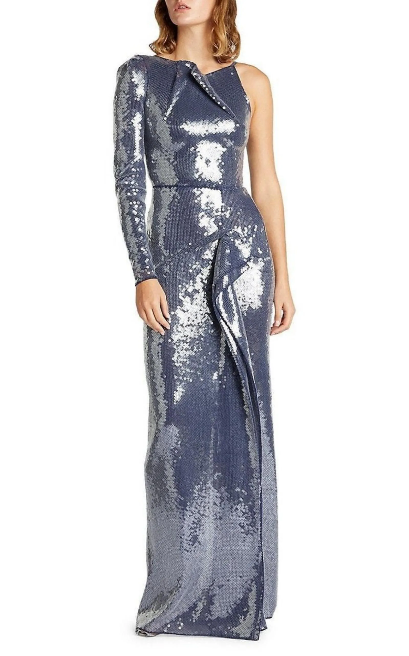 Delamere One-Shoulder Sequin Gown