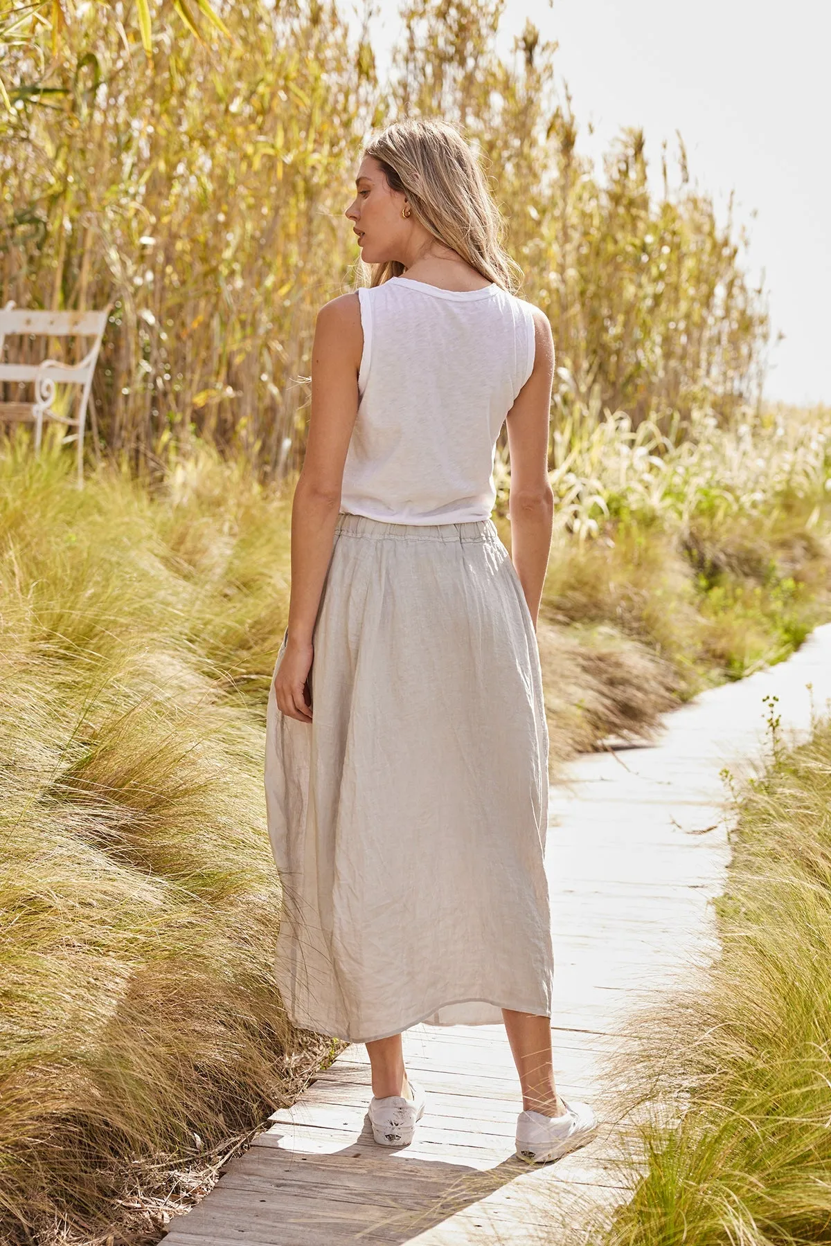 FAE LINEN A-LINE SKIRT