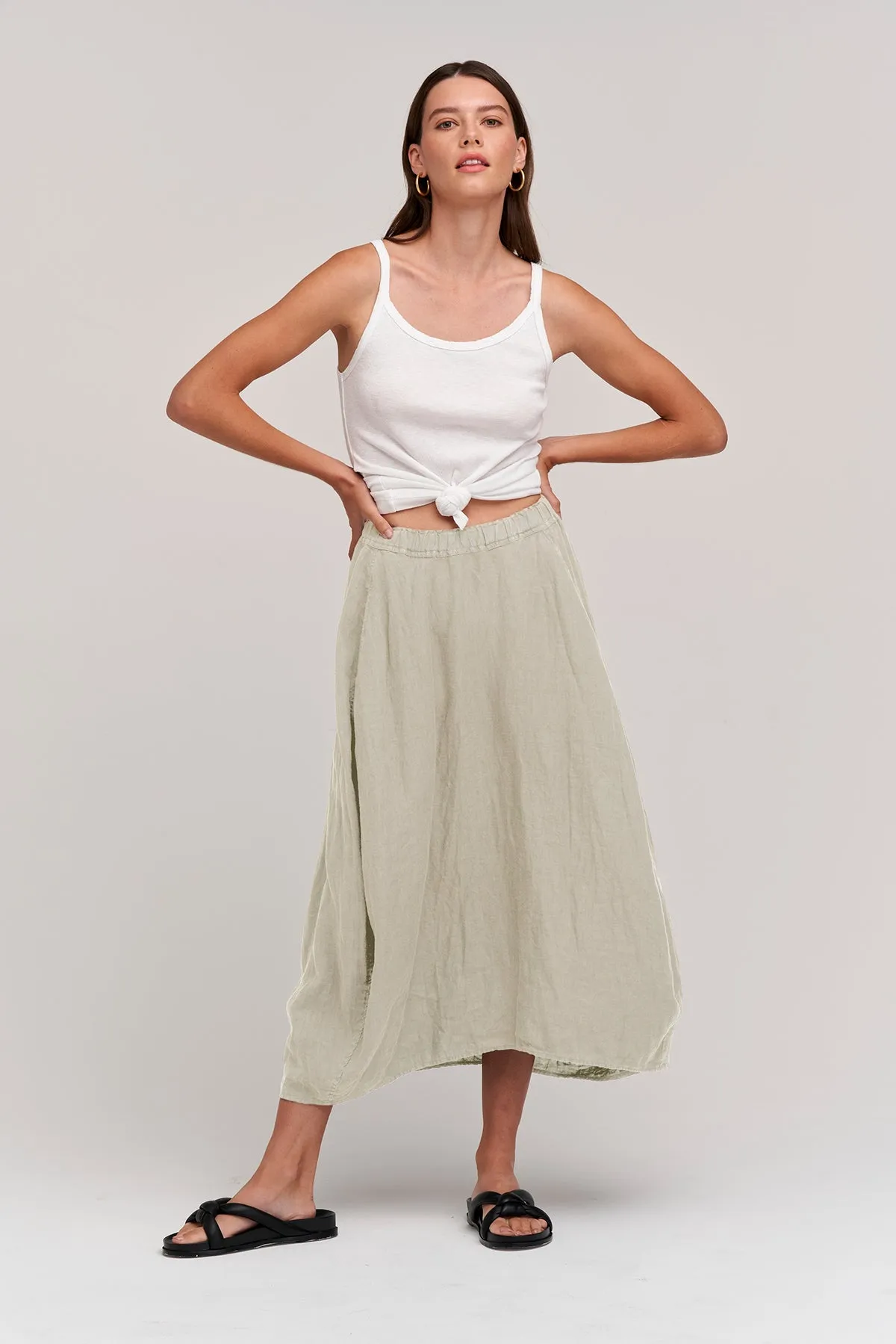 FAE LINEN A-LINE SKIRT