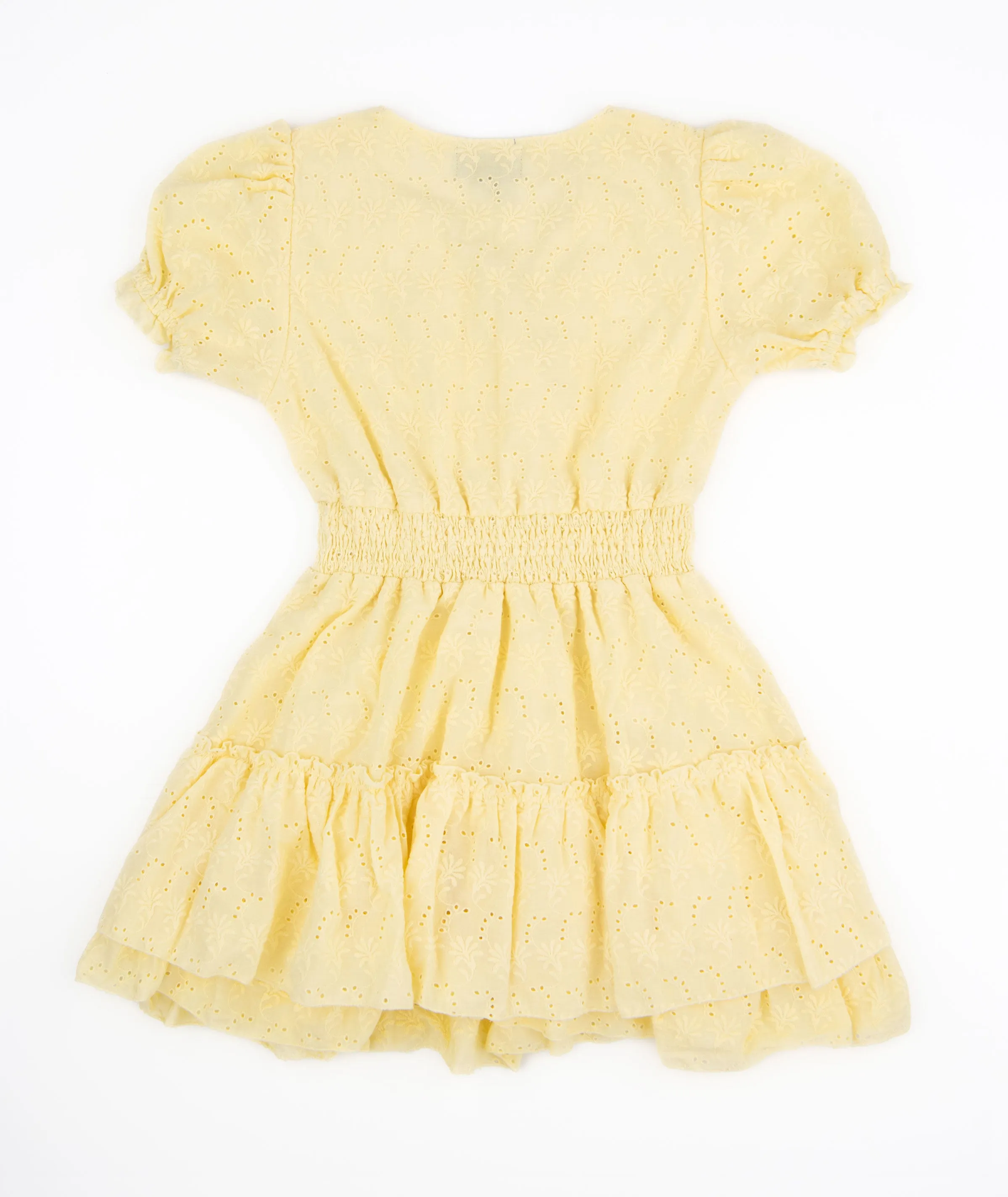 FBZ Girls Yellow Eyelet Dress