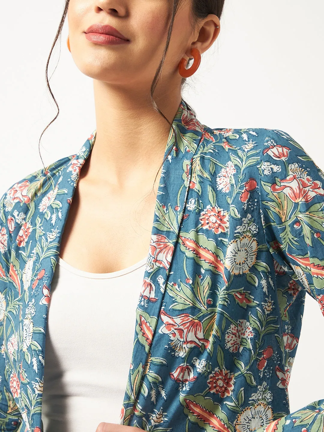 Floral Printed Blazer With Pants