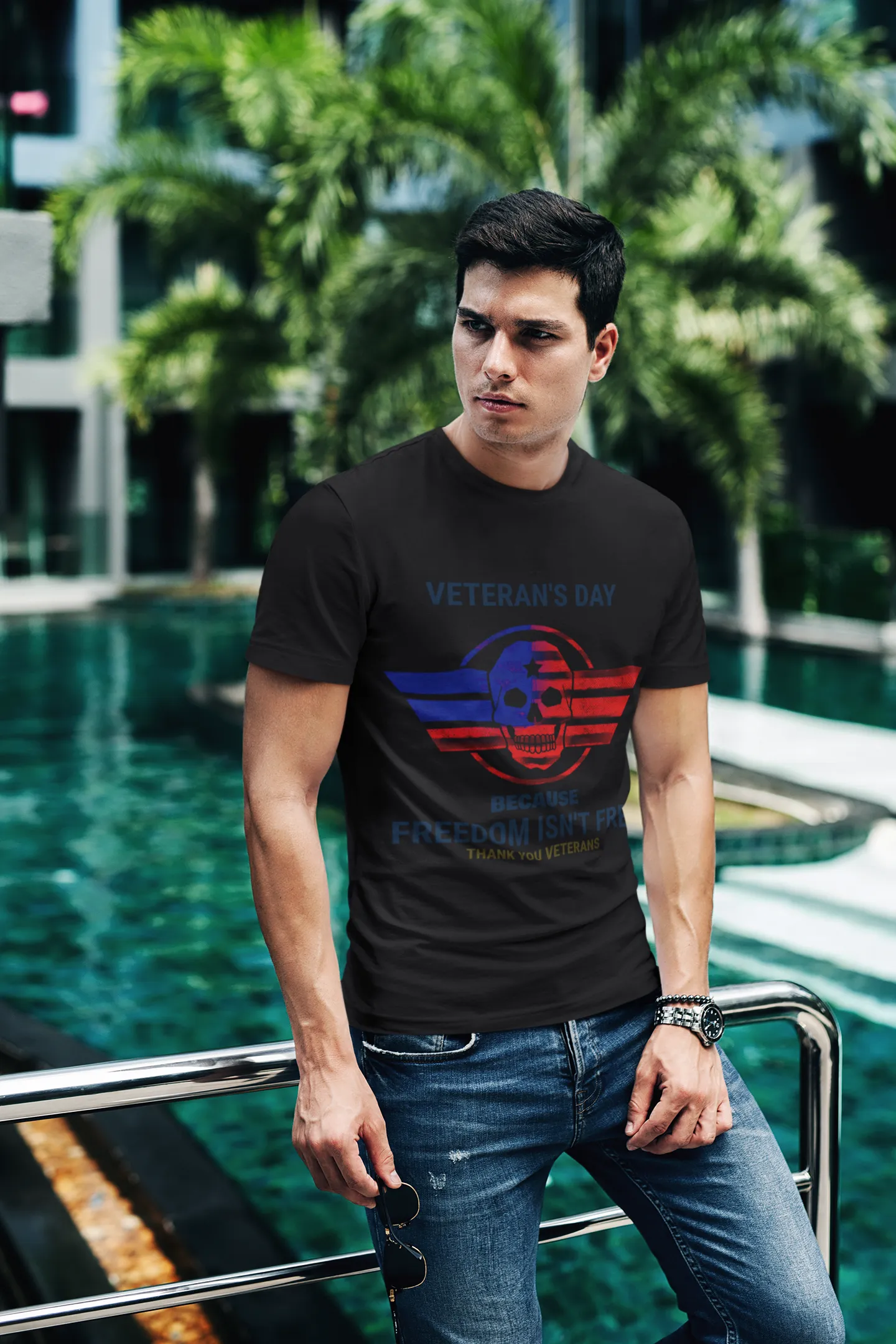 Freedom Skull Veteran's Day T-Shirt