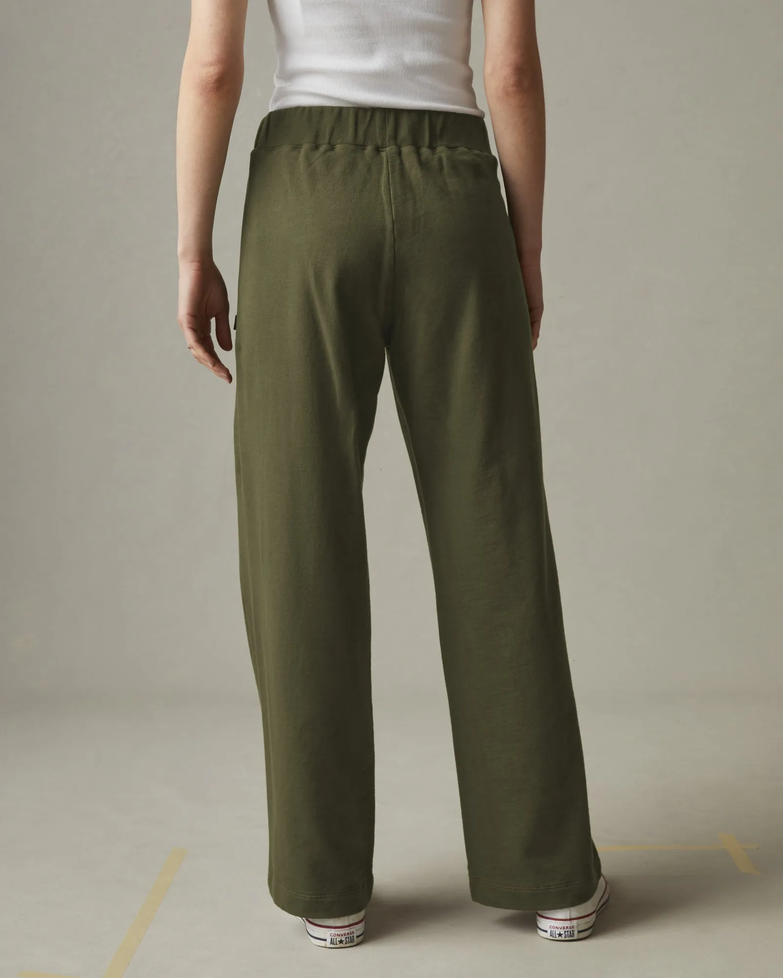 French Terry Straight Sweatpant - Moss