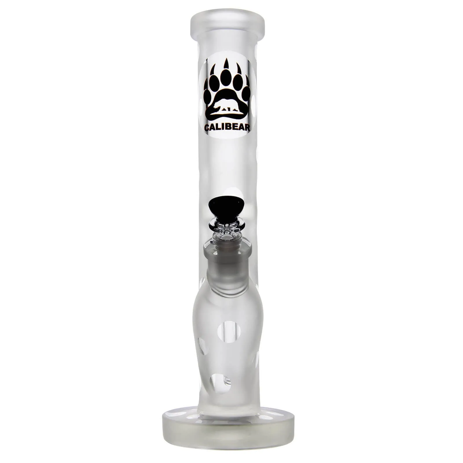 Frosted Straight Tube Bong 14"