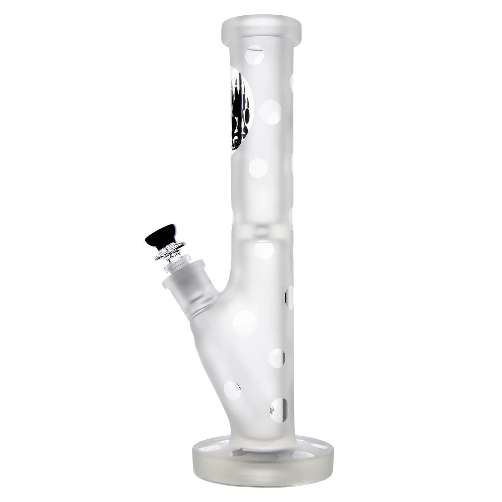 Frosted Straight Tube Bong 14"