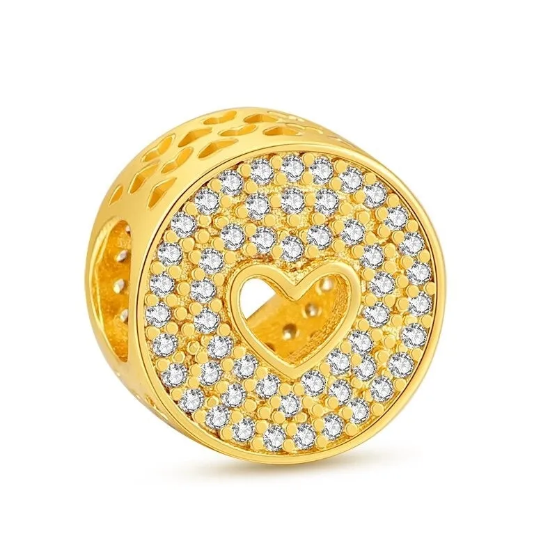 Golden Zircon Shiny Beads For Girl's & Women