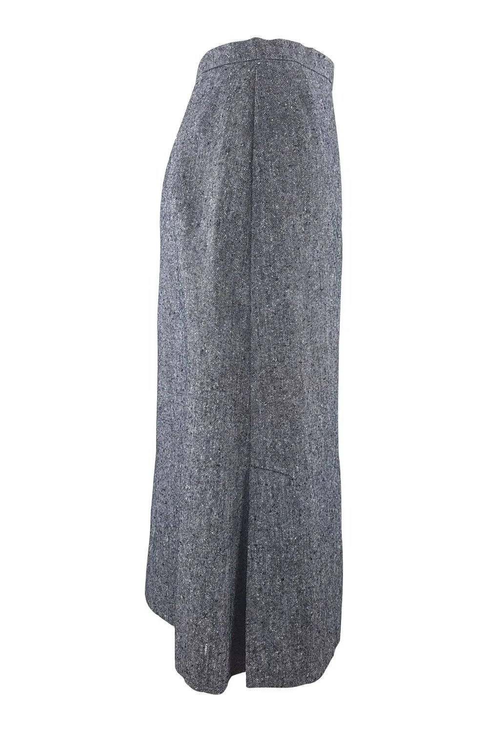 HARDY AMIES Vintage Grey Wool A Line Skirt (10)