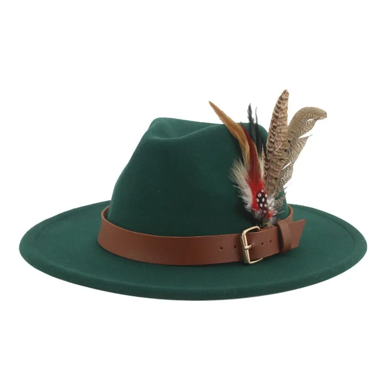 Hat Fedoras Winter Women Hats Men Felt Hat Feather Luxury Fashion hat Popular