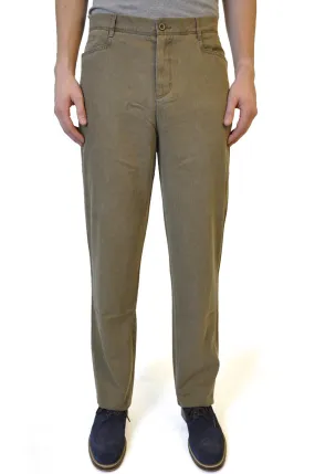 Khaki Brown Straight Cotton Chino Trouser