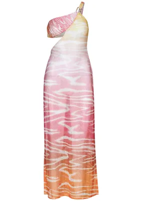 Long One-Shoulder Beach Dress