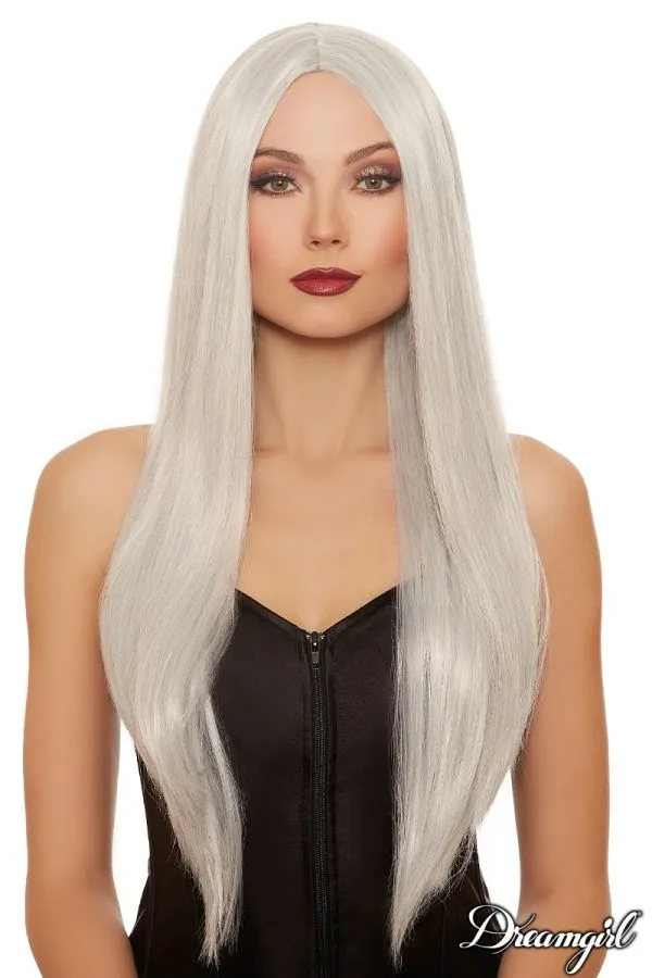 Long Straight Gray Wig