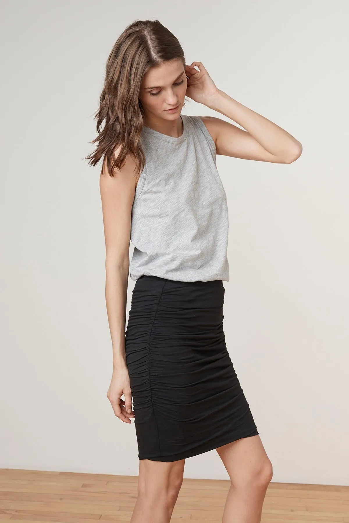 MALENE GAUZY WHISPER PENCIL SKIRT