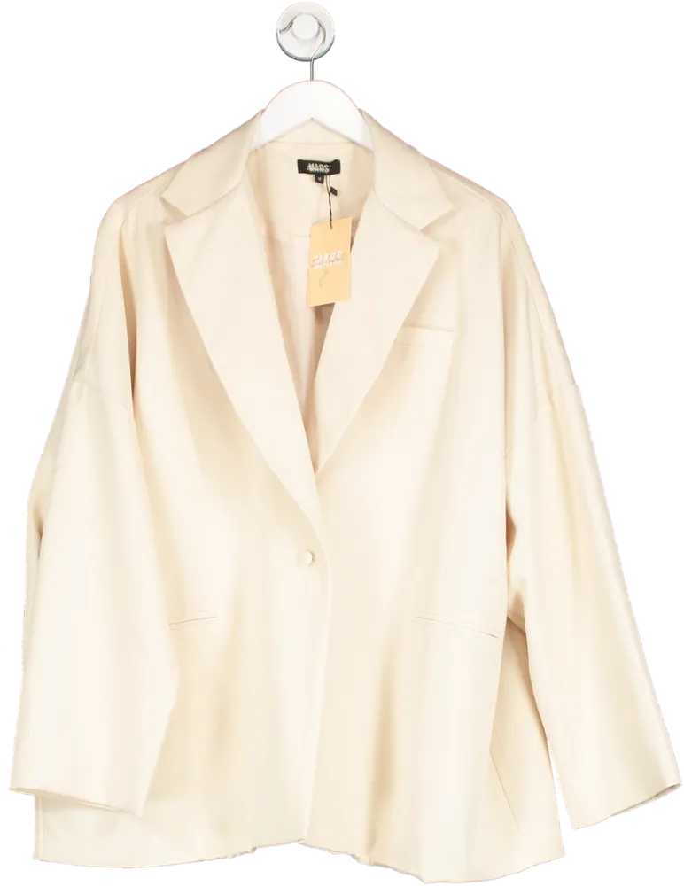 Mars the Label Cream Single Breasted Blazer UK M