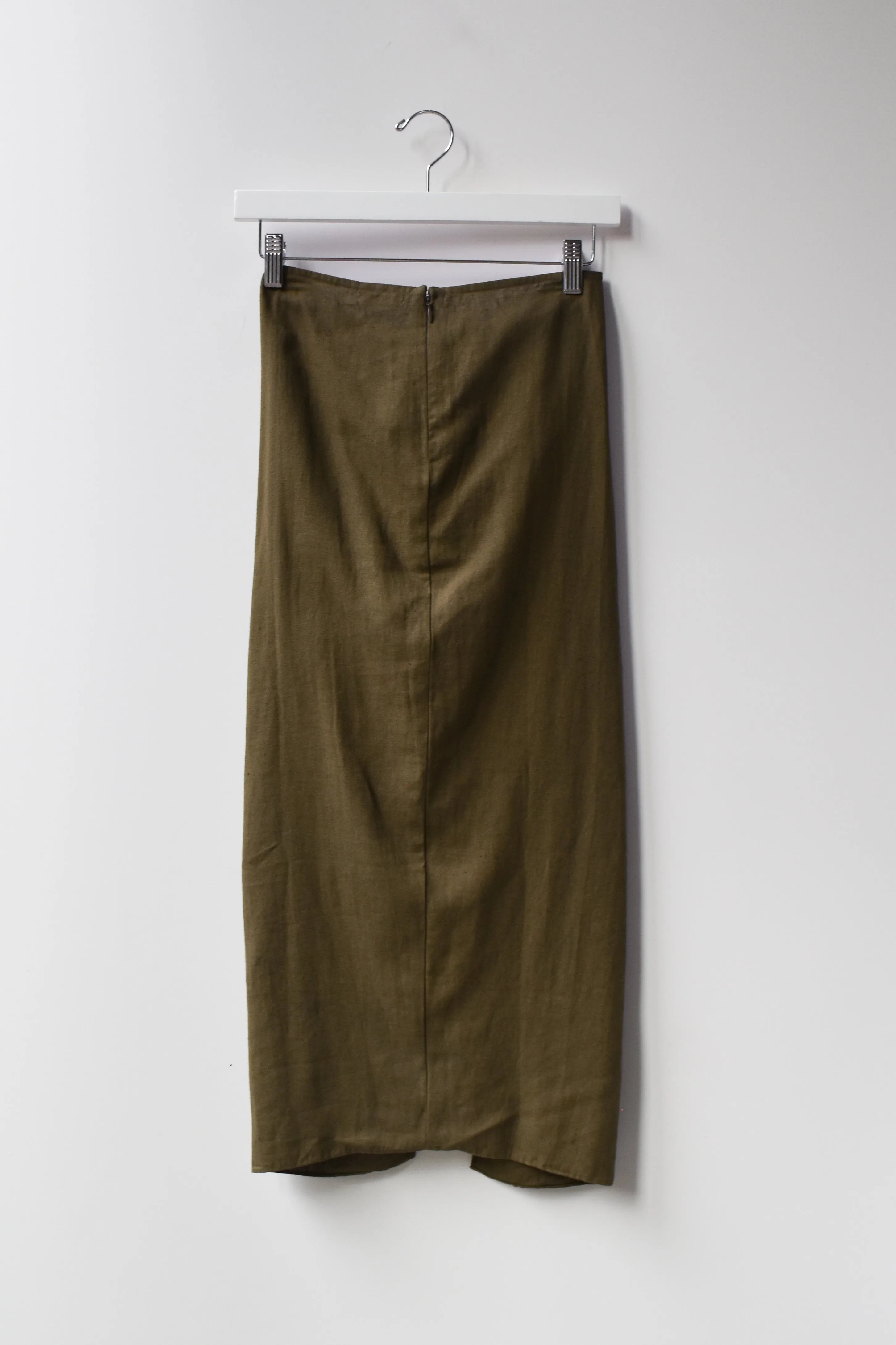 Mid Pencil Skirt (Linen Blend)