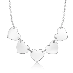 Multi Charm Non Engraved Heart Pendant