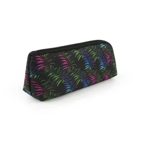 Multi-colored Black Tropical Floral Flower Graphic Pencil Cases Stationery Zipper School 19cm Office organizers cosmetic pouches Gifts Bags Purses