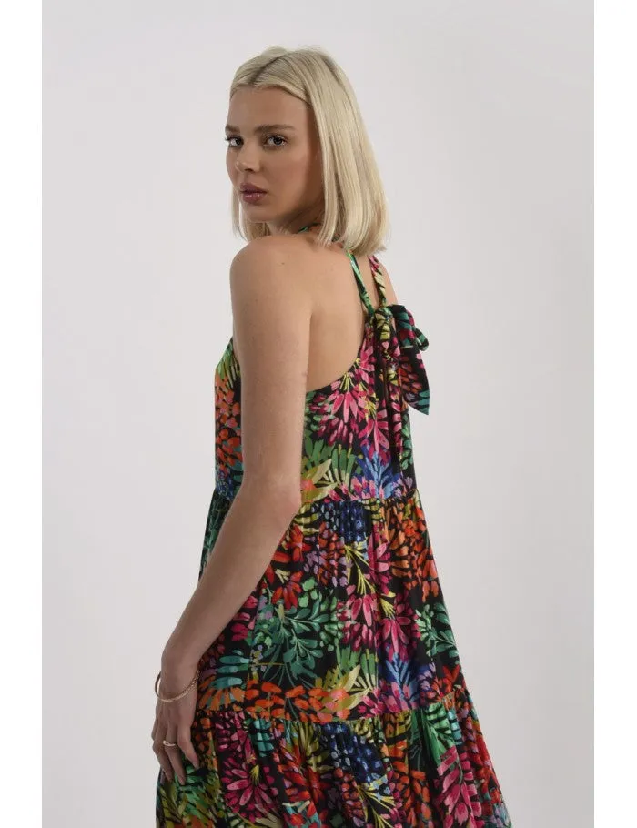 Multicolor Tiered Dress