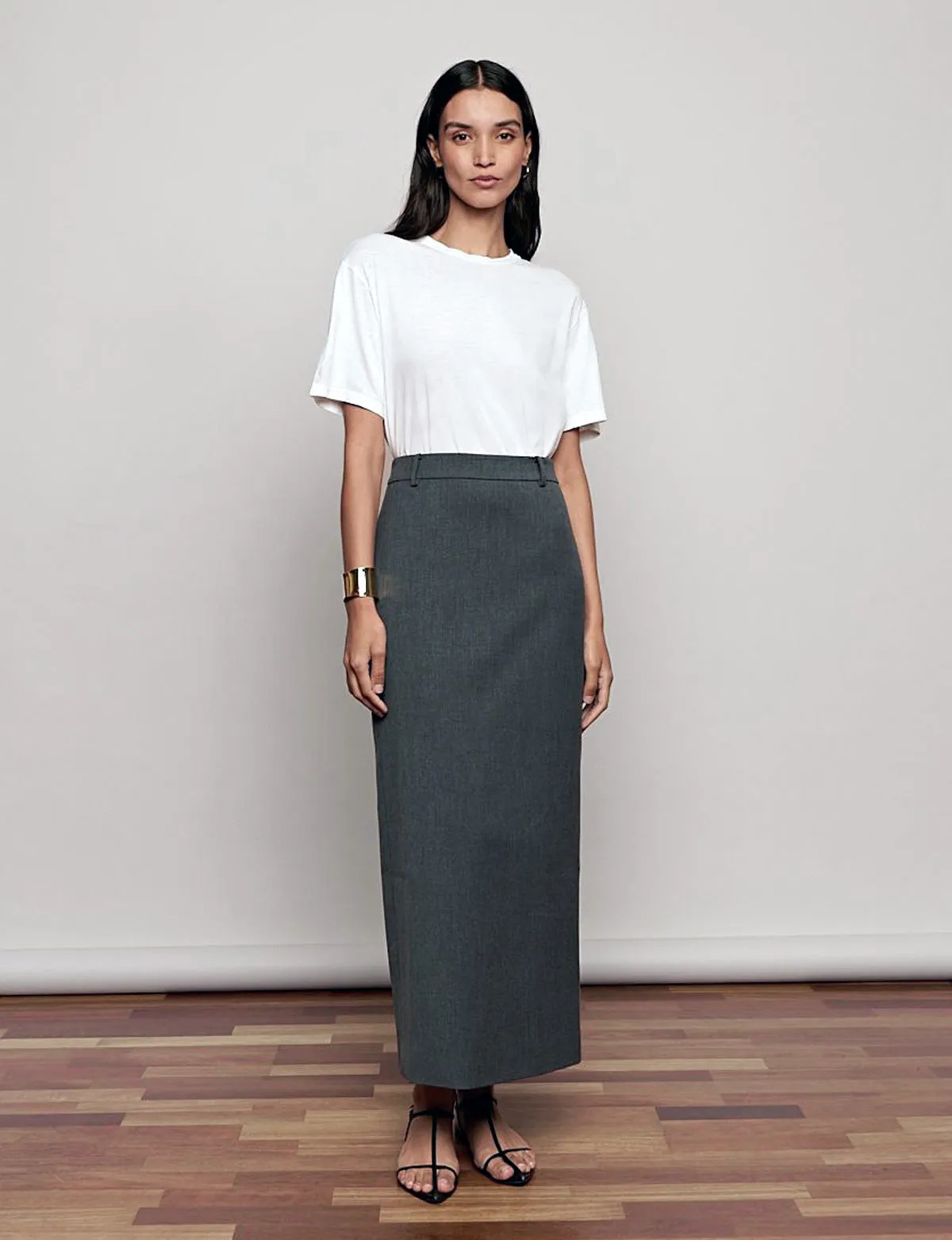 Nia Grey Maxi Skirt