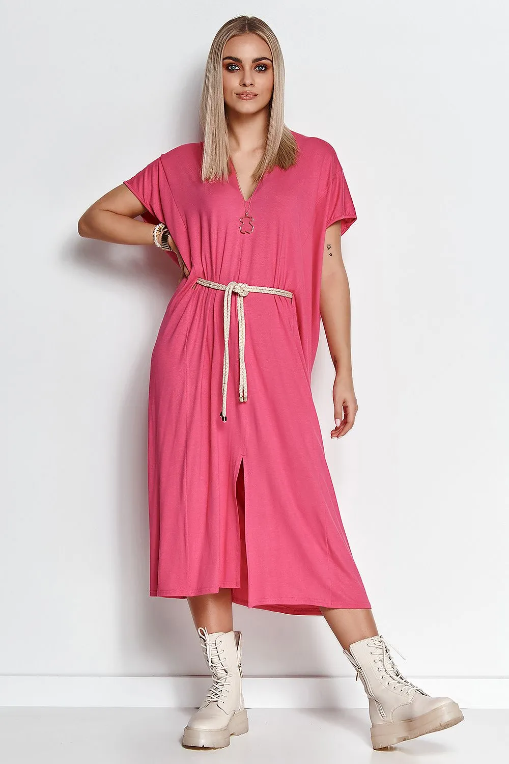 Oversized Boho Daydress in Pink