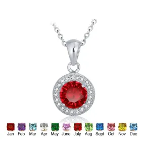 Personalized Birthstone Pendant Necklace