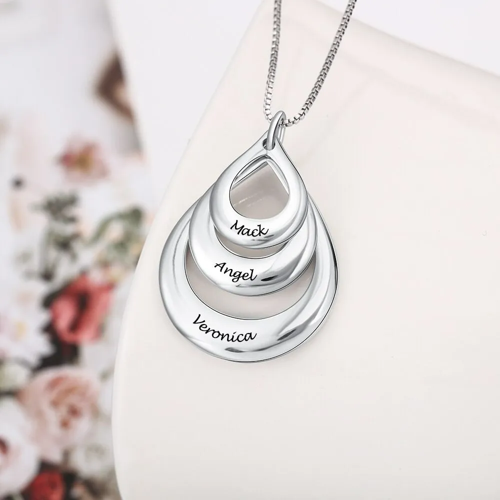 Personalized Engraving Layered Pendant