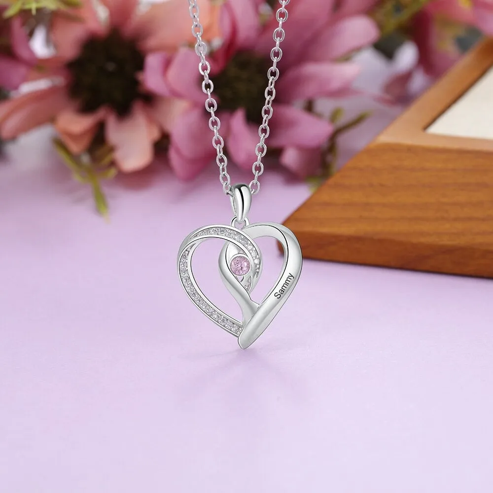 Personalized Necklaces Heart Pendant