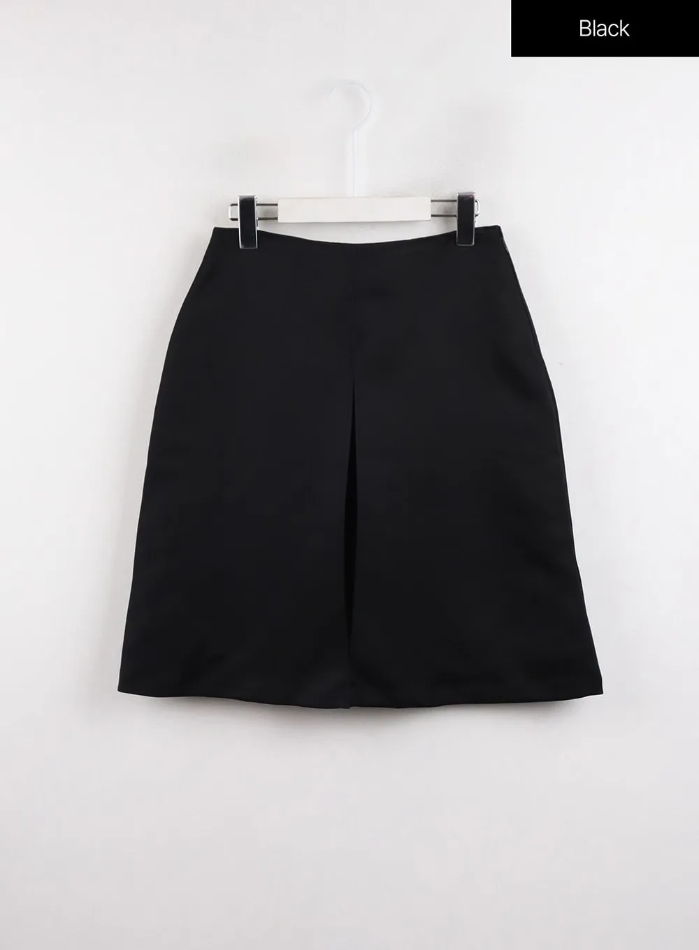 Pleated Mid-Length Solid Skirt CJ417