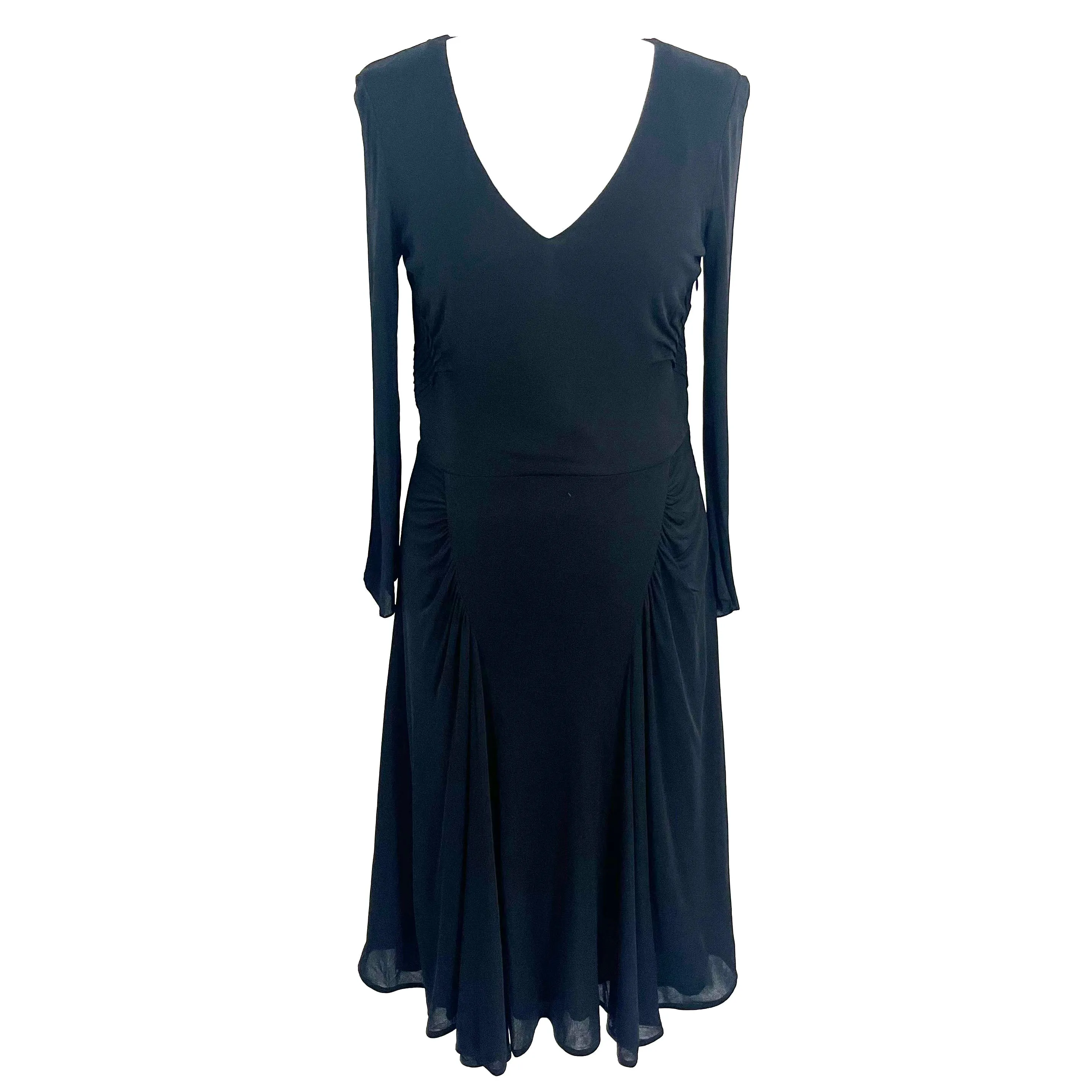 Prada Black  Silky Jersey Skater Dress S