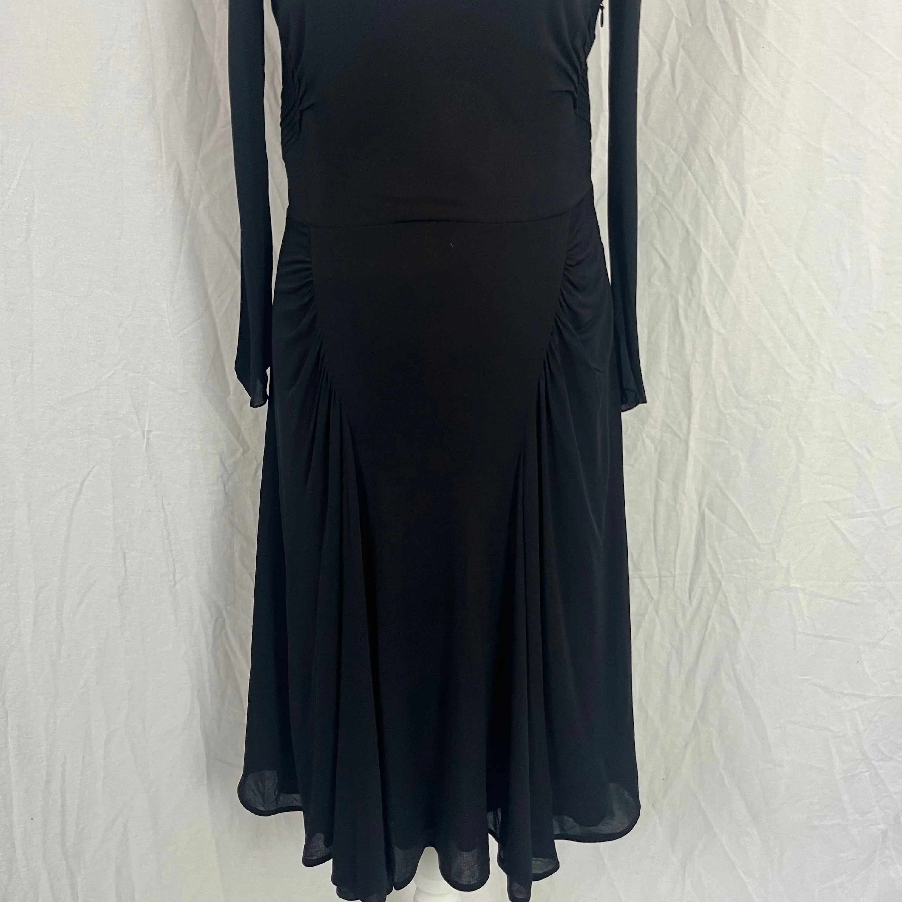 Prada Black  Silky Jersey Skater Dress S